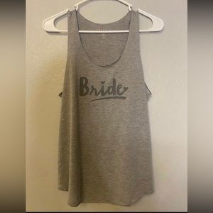 ⭐️Love & Cherish gray bride Tank Top size medium